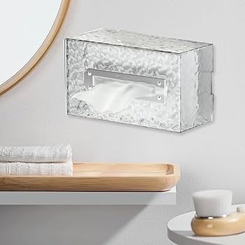 ティッシュボックス SURFACE MOUNTED FACIAL TISSSUE DISPENSER Facial Tissue Dispenser – Frost